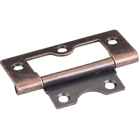 HARDWARE RESOURCES 2-1/2" Antique Copper Fixed Pin Flat Back Non-mortise Hinge 9801AC